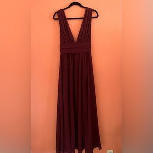 Burgundy bridesmaids dress